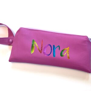 Personalized Zipper Pencil Bag, pencil pouch, kids pencil case, cosmetic pouch, small makeup bag, zipper bag,  for kids,