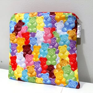 Gummy Bears - Reusable snack bags, reusable sandwich bag, zipper snack bag, reusable , washable snack bag, wet bag, zippered bag