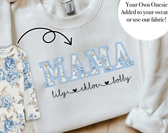 Personalizowana koszulka TSHIRT Mama Baby Clothes Keepsake Bluza, Pamięć, Haft, Aplikacja z Twoim imieniem, Prezent dla Jej Nowego Dziecka, Prezent na Dzień Matki
