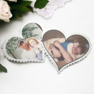 May include: Two heart-shaped keepsakes with photos of a father and daughter. The keepsake on the left says "Always with me" and "Dad". The keepsake on the right has a photo of a father and daughter hugging.