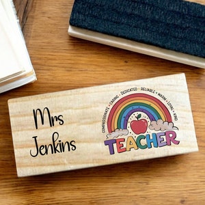 Borrador de pizarra personalizado, goma de borrar, regalo para profesores, pizarra blanca, pizarra negra, pizarra. Agradecimiento, regalo de fin de año. Mejor profesor. Guardería