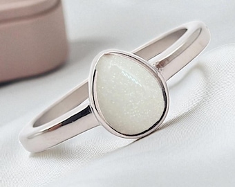 Personalised Breastmilk Ring, Memorial, Remains, Urn Pet Ashes Gift, Keepsake Silver Jewellery. Loving Memory, Christmas Gift For Her, Ashes