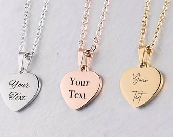 U7 Collane con foto personalizzate per uomo donna Rettangolo ovale rotondo Cuore Immagine incidere testo Ciondolo Gioielli personalizzati per coppie di famiglie  36