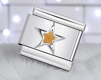 Personalised Ashes Charm Nomination Compatible Memorial Remains Urn, Pet Ashes, Gift Keepsake Jewellery Silver Stainless Steel Gold Silver