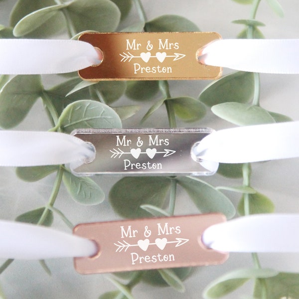 Personalised Trainer Tags, Engraved, Converse, Metallic, Running Shoes Sneakers Wedding Shoes, Wedding Bridal Shoe Laces Rose Gold, Silver