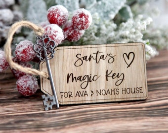 Personalised Magic Santa Key, Santa's Magic Key, Father Christmas Key, Chimney, Christmas Eve Box Filler, Ornament, gift, Custom, Stocking