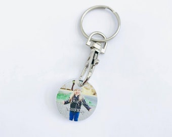 NO 1 Girlfriend SHOPPING TROLLEY Token Coin Key Rings *Gift Idea*