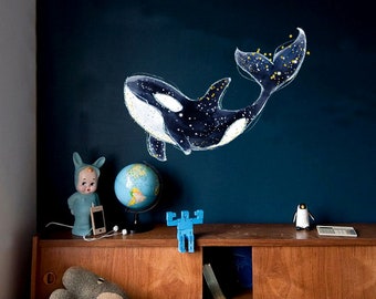 Whale Wall Decal Etsy