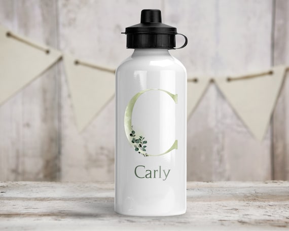 Botella de agua de acero inoxidable personalizada, su nombre, gimnasio,  island holiday bottle gift fruit infuser school sports bottle monogram,  sage ivy -  México