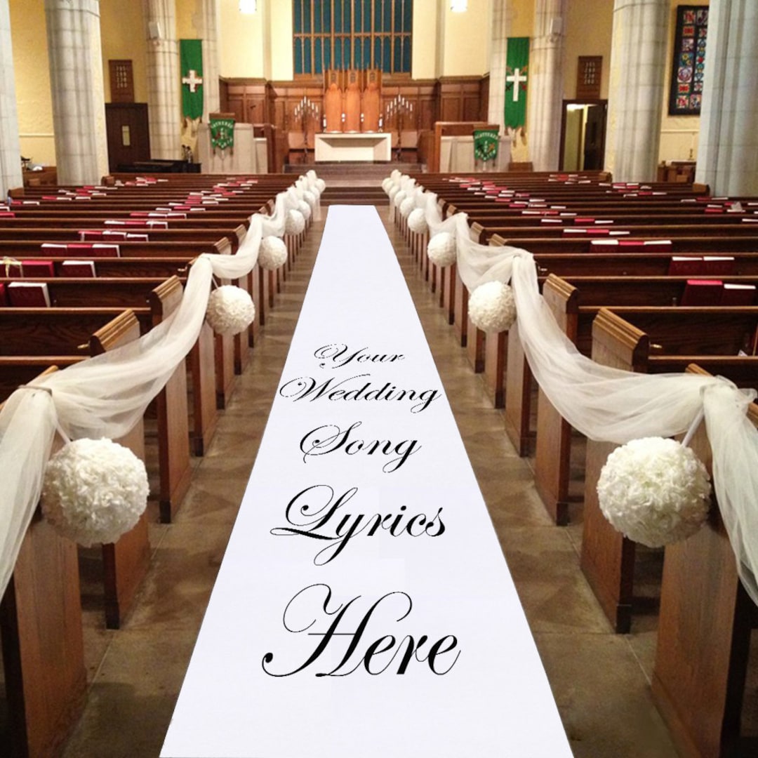 Personalised Wedding Aisle Runner Decoration, Your Name and Date, Vinyl