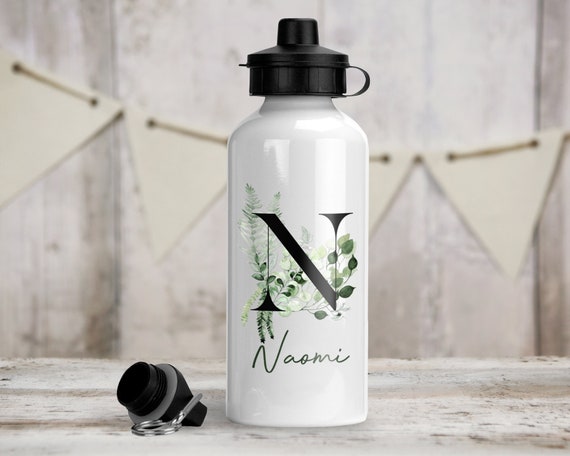 Botella de agua de acero inoxidable personalizada, su nombre, gimnasio,  island holiday bottle gift fruit infuser school sports bottle monogram,  sage ivy -  México