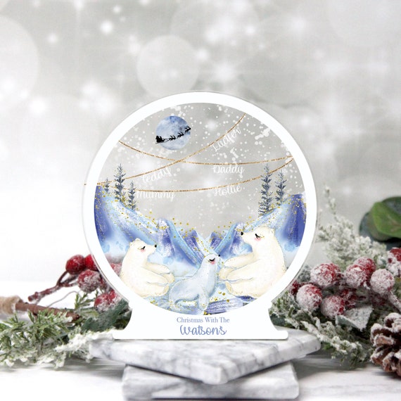 Personalised baby hotsell snow globe