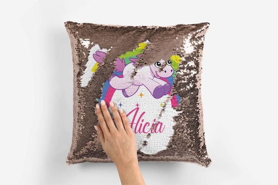 Etsy unicorn sequin clearance pillow