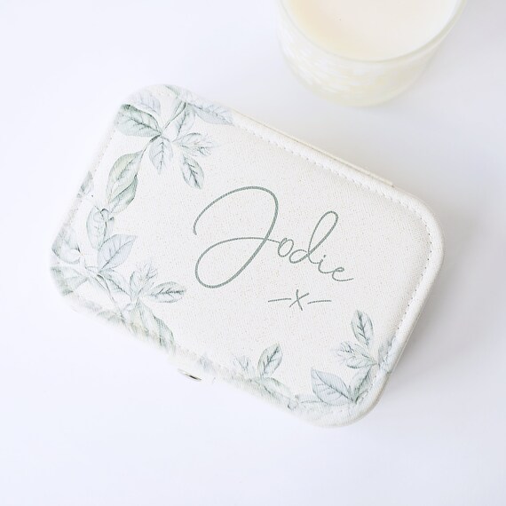 Stocking Filler Gift For Her Bridal Party Gift Bridesmaid Gift Personalised Travel Jewellery Box Jewellery Case with Name