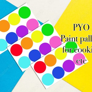 10 x Paletes de tinta comestível, pinte seus próprios biscoitos, bolos de biscoitos PYO, enchimento de meia, enchimentos de caixa de véspera de elfo, glacê para colorir, saco de festa de confeitaria