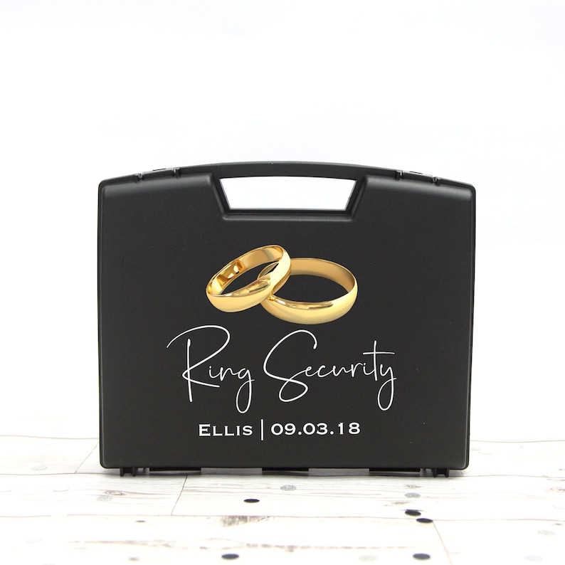 Personalised Ring Security Ring Bearer Wedding Ring Box Case Etsy
