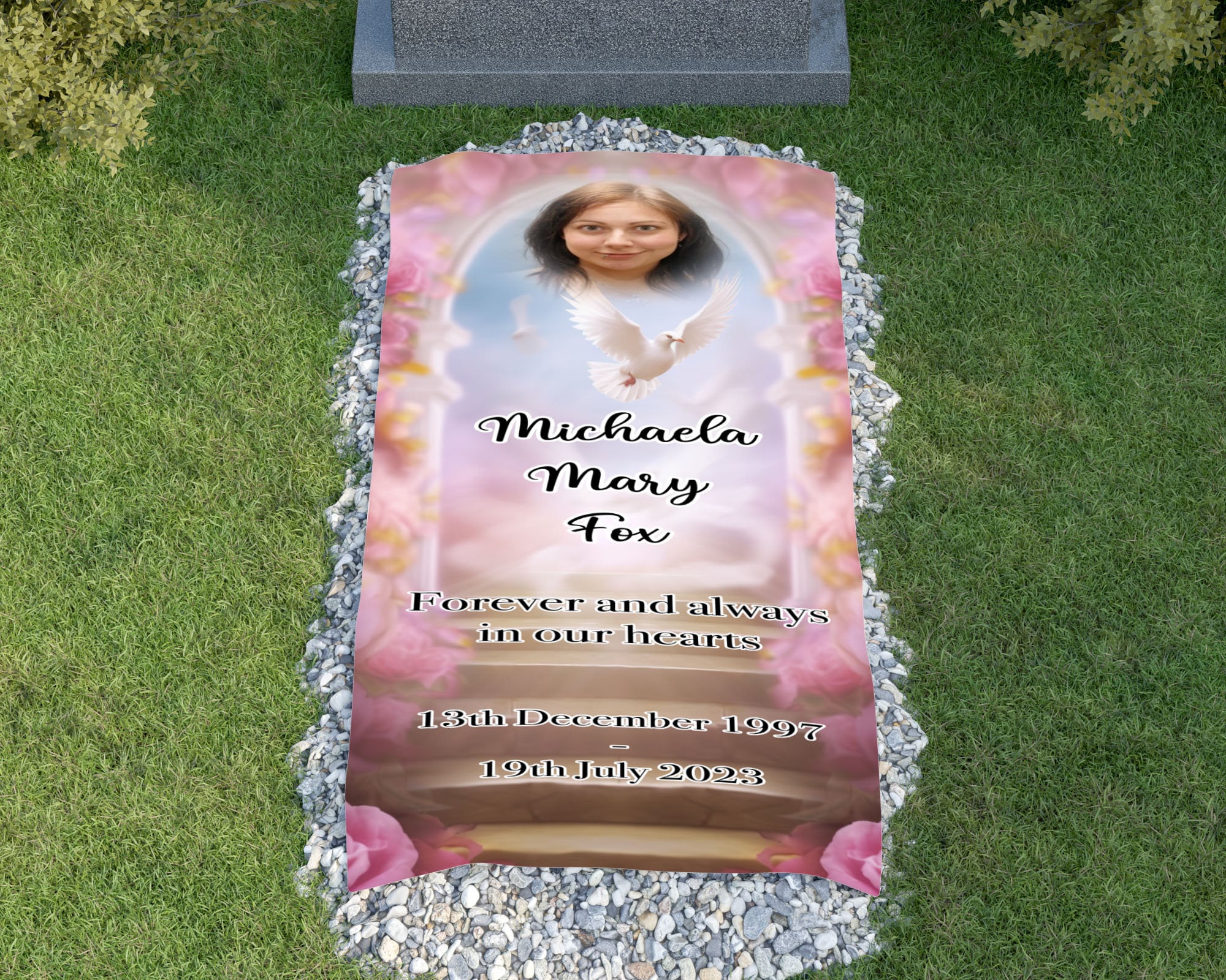 Personalised Grave Cover, Grave Blanket, Headstone, Your Photo, Memorial