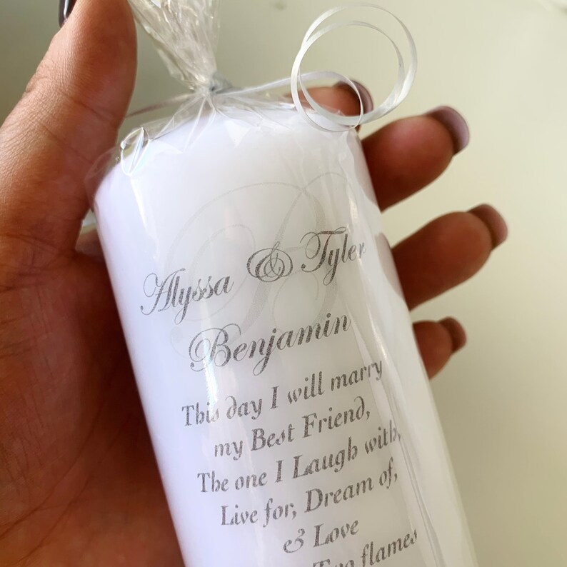 Personalised Monogram Unity Candle Set Wedding Engagement Etsy Ireland