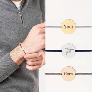 Personalisierte gravierte Armband, Ihr Name, Ihr Text, Herz, Charm, Muttertagsgeschenk, Valentinstag, Strumpffüller, Silberanhänger, Kordelseil
