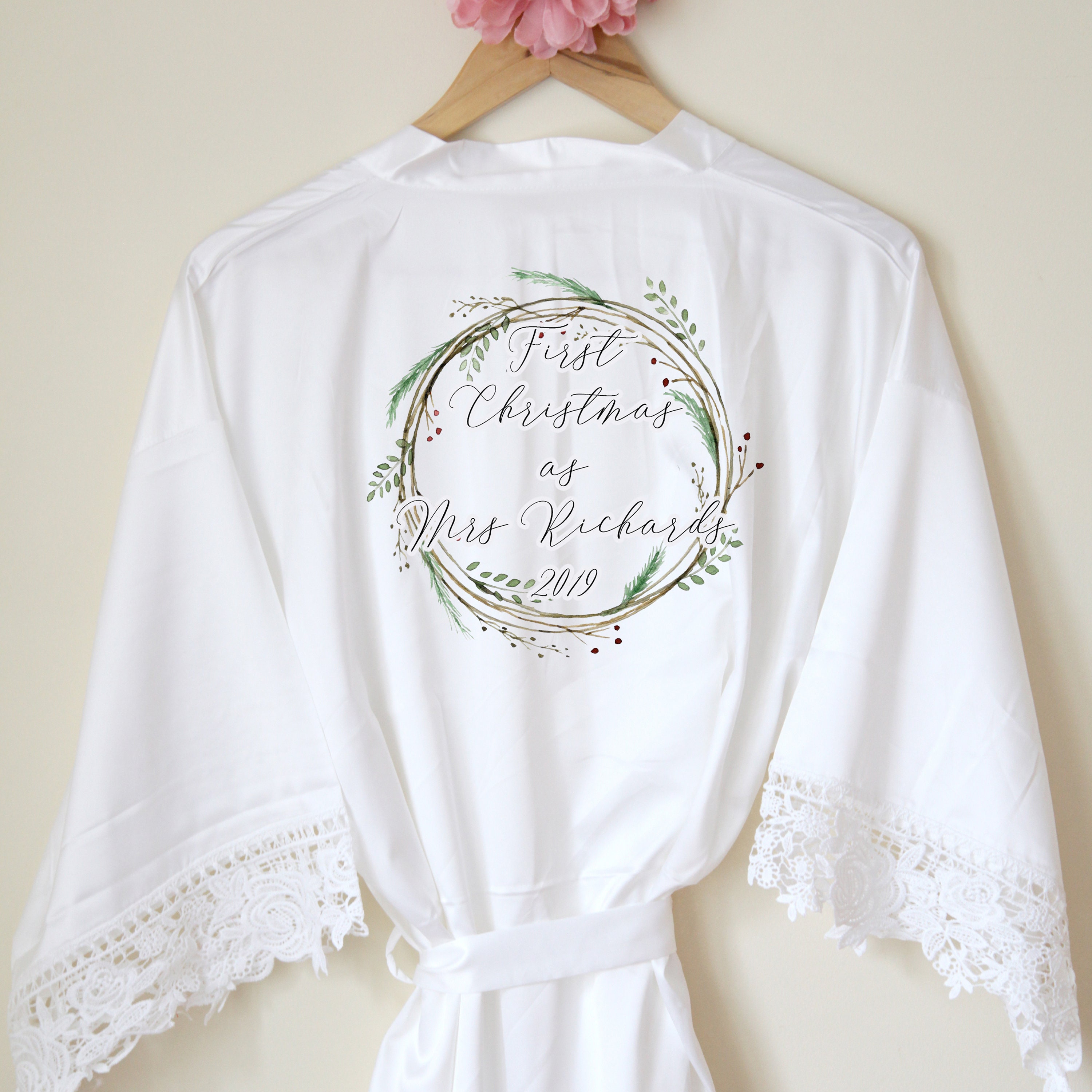 personalised mrs dressing gown