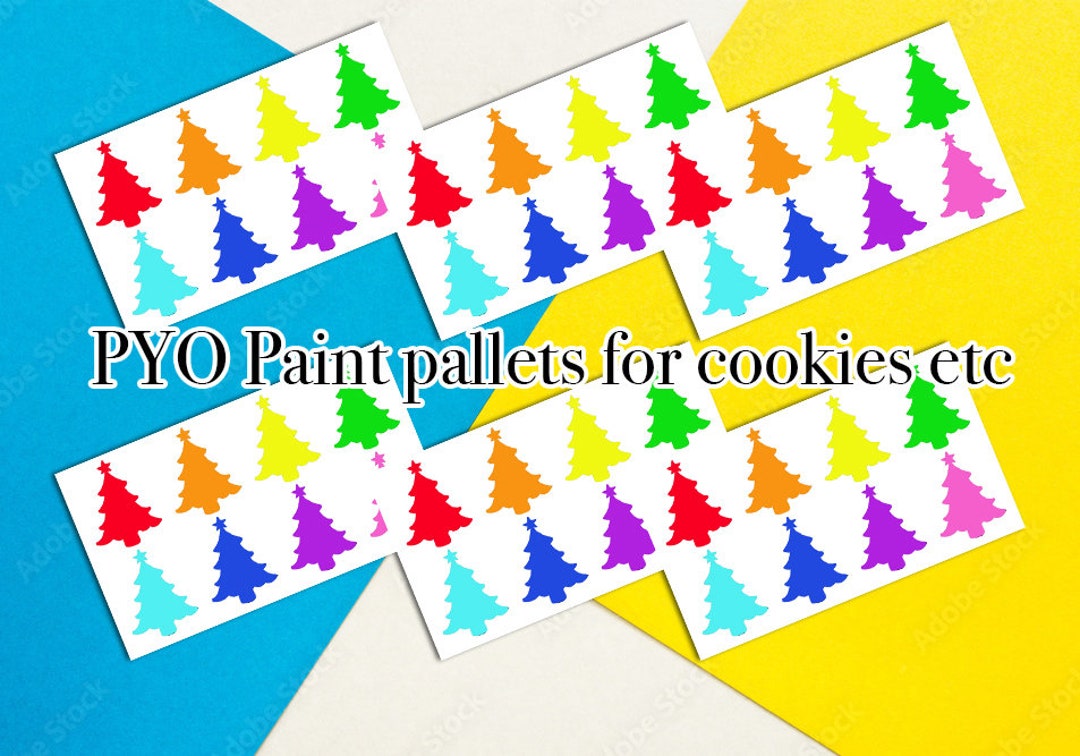 Buy 10 X Edible Christmas Paint Pallets, Paint Your Own Cookies, PYO  Biscuits Cakes, Stocking Filler Elf Eve Filler, Icing Colouring Party Bag  Online in India 
