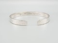 Personalised Engraved Cuff Bracelet Bangle, Hidden Message, Your Text, Silver, Rose Gold Gift, Coordinates,Location, 10th 25th Anniversary