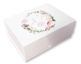 Personalised Baby Memory Memorial Box New Baby Gift Keepsake Box Name Girl Christening Gift Toddler Box CHristmas EVe BOx