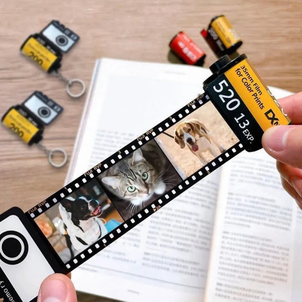 Personnalisé Photo Film Roll Key Ring Key Chain, Custom, Your Photo, Gift For Him Her, Stocking Filler Secret Santa, Mothers Fathers Day