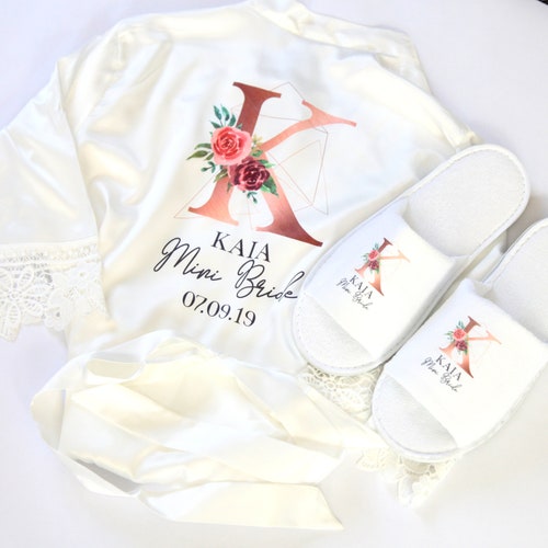 personalised dressing gown and slippers