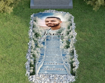 Personalised Grave Cover, Grave Blanket, Headstone, Your Photo, Memorial, Remembrance, Funeral, Durable Cemetery Tribute, Vinyl Banner