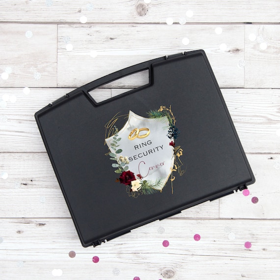 Personalised Ring Security Ring Bearer Wedding Ring Box Case Briefcase  Favour Page Boy Gift Bridesmaid Flower Girl Activity Pack Sunglasses