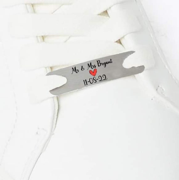 Personalised trainer lace tags best sale