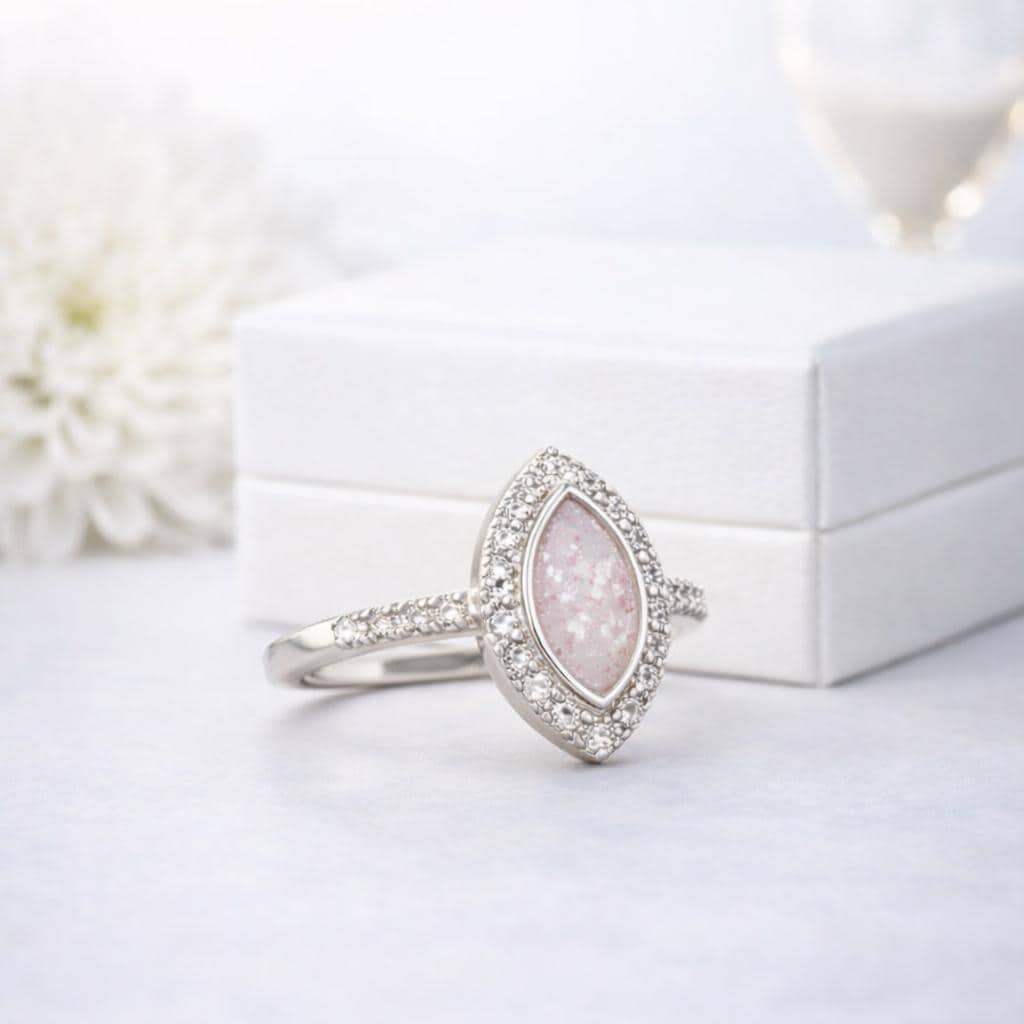Personalised Breastmilk or Ashes Ring, Memorial, Remains, Urn, Gift, Keepsake Jewellery. Sterling Silver Solitaire Loving Memory Gift