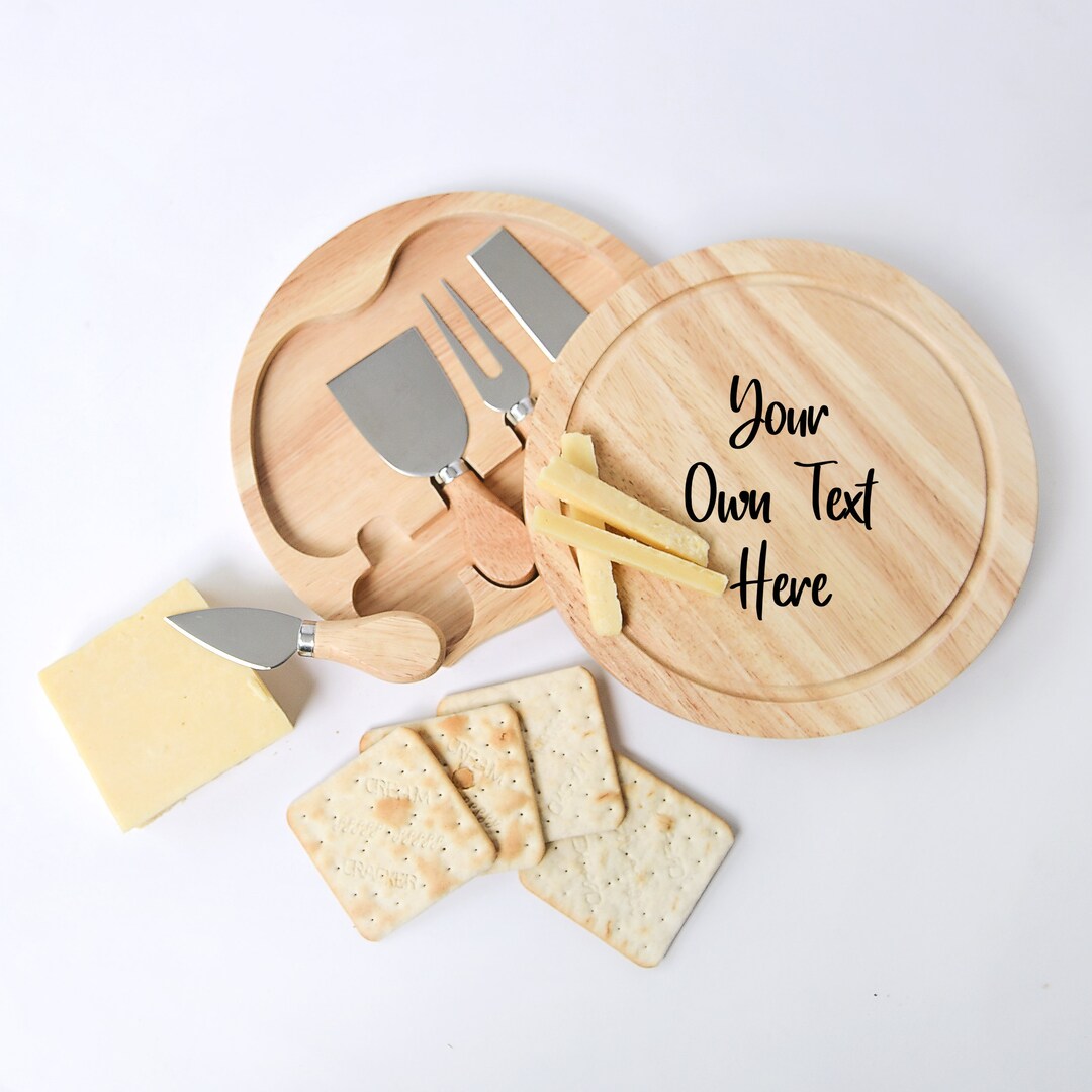 Personalised Wooden Cheese Board & Tools Gift Set Wedding Etsy