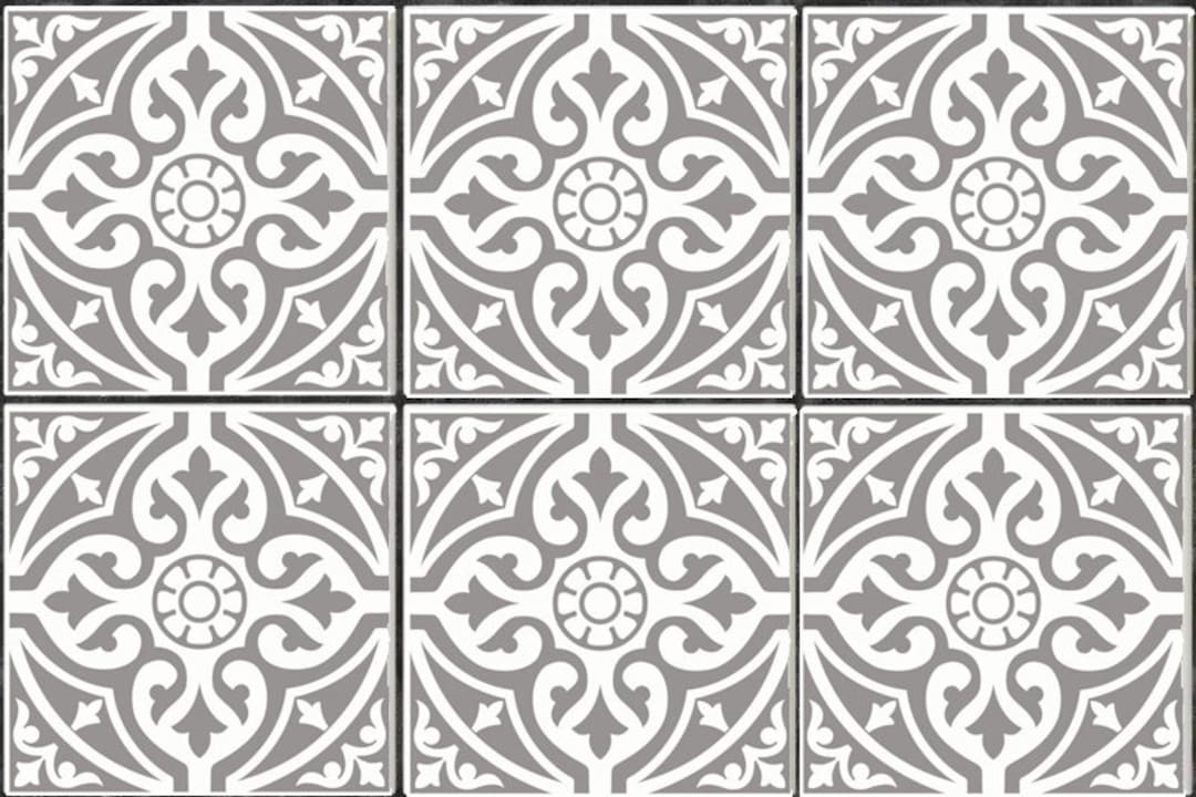 Confezione da 18 adesivi per piastrelle in stile vittoriano marocchino tradizionale autoadesivo da parete, decorazione artistica da parete