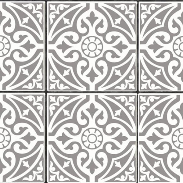 Victorian Vintage Style Tile Stickers Decals, Sagres Mosaic, Kitchen, Bathroom, Fireplace Etc, Interior Design Stick On Transfers TD01