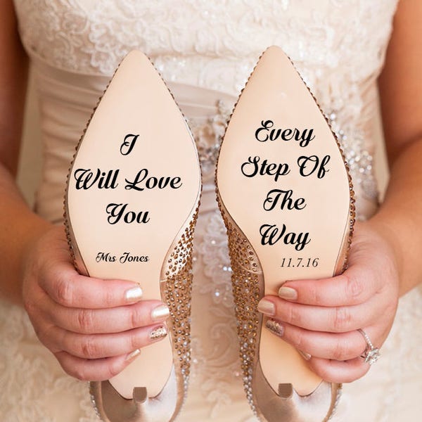 Wedding Shoe Decals Etsy