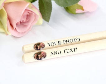 Personalised Drumsticks, Pair, Your Photo Text, Fathers Day, Best Man Gift, Stocking Filler Dad, Secret Santa, Musician, Your Message