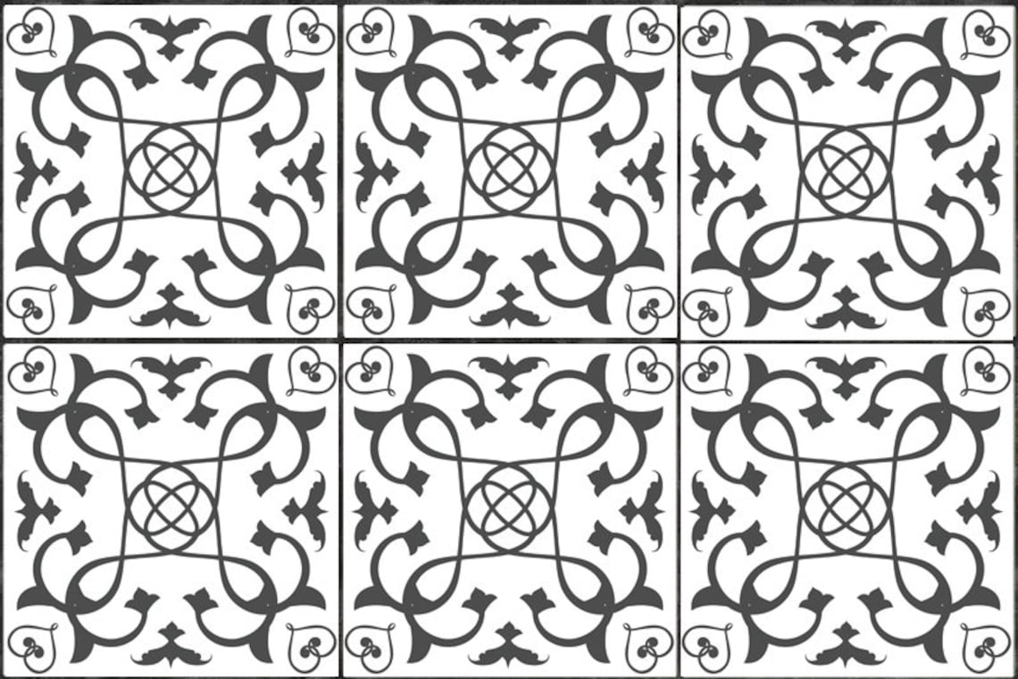 Estilo victoriano vintage pegatinas de azulejos calcomanías | Etsy