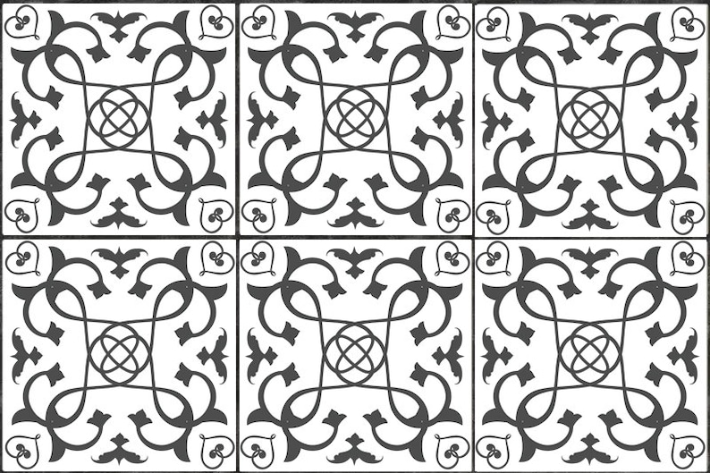 Victorian Vintage Style Tile Stickers Decals Sagres Mosaic Etsy UK