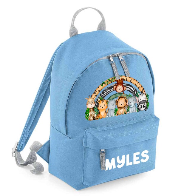 Mochila Safari personalizada, su nombre, regalo para niños, CUALQUIER NOMBRE,  niño pequeño, guardería, cumpleaños, presente, regreso a la escuela,  almacenamiento -  España