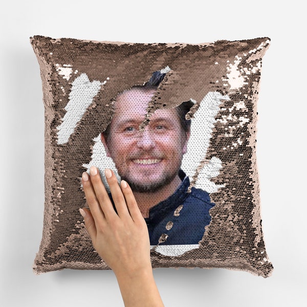 Personalised Mark Owen Take That Sequin Mermaid Reveal Cushion Pillow Case Cover Gift Live Tour Concert