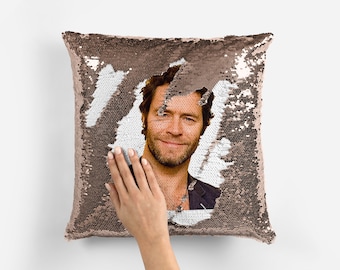 Personalised Howard Donald Take That Sequin Mermaid Reveal Cushion Pillow Case Cover Gift Live Tour Concert