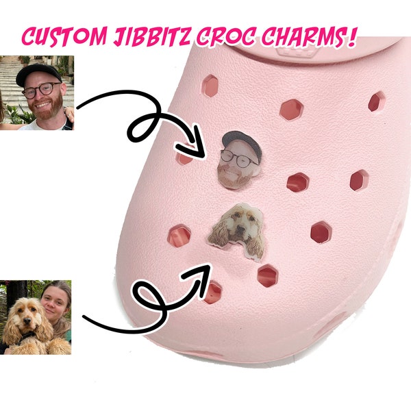 Foto personalizada, Adorno para zapatos, Tu mascota, Tu foto, Accesorios para zapatos, Gato, Perro, Persona, Relleno de calcetines, Amigo invisible, Zuecos con agujeros