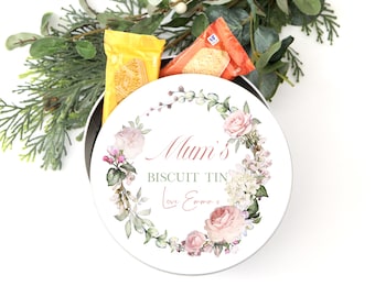 Personalised Biscuit Treat Tin With Biscuits. Cookie Jar, Sweets, Cake Tin. Star Baker, Grandad, Dad, Husband Gift Stocking Filler Present