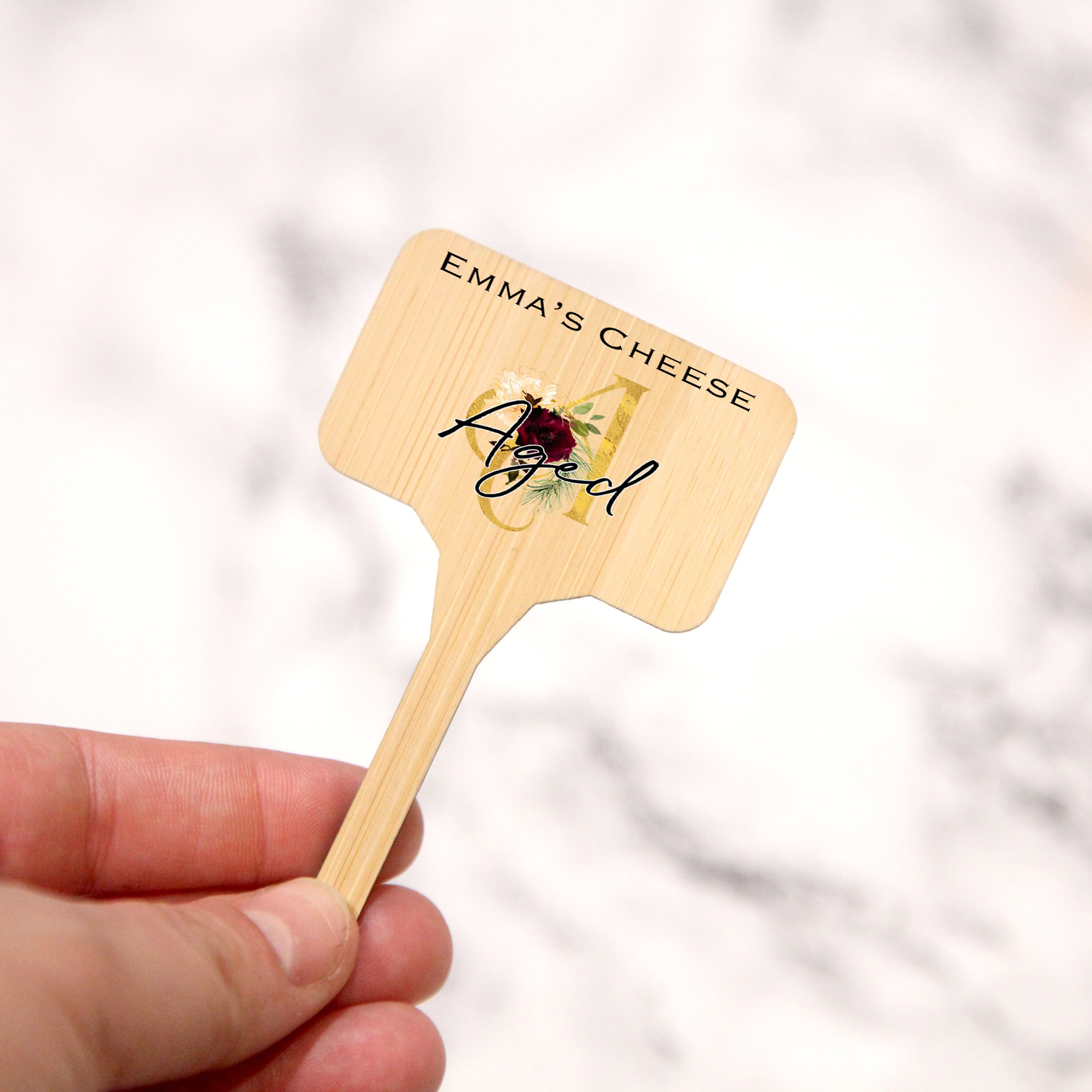 Personalised Wooden Cheese Markers Gift Set Cheese Board Etsy Australia