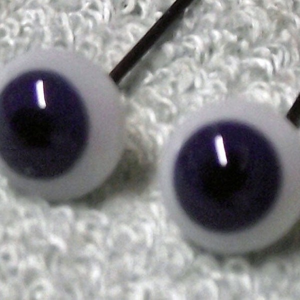 Yeux sulfure Bleu 24mm Blue paper weight eyes for antique doll