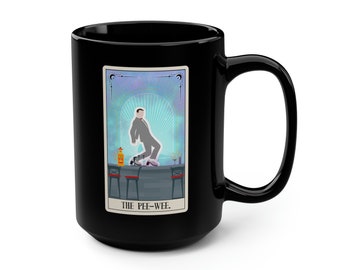 Taza con la carta del tarot Pee-wee / Pee wee Herman / Regalo para fanáticos / Café, té / Grande