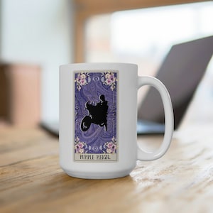 Purple Reign Prince Tarot Card Mug | Prince Tribute | Gift for Prince Fan | Purple One | Artist | Unique Merch | Coffee Tea | Large 15 oz