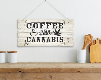 Coffee and Cannabis SVG | Funny Weed & Coffee Cut File for Cricut | PNG SVG Digital Download